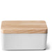 Collective Butter Dish with Ash Wood Lid - White - Bear Country Kitchen