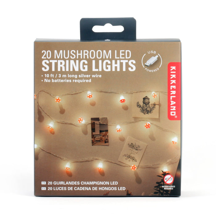 Kikkerland 20 Mushroom LED String Lights - Bear Country Kitchen