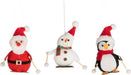 Silver Tree Ornament Mini Skiing Santa, Penguin Or Snowman - Bear Country Kitchen