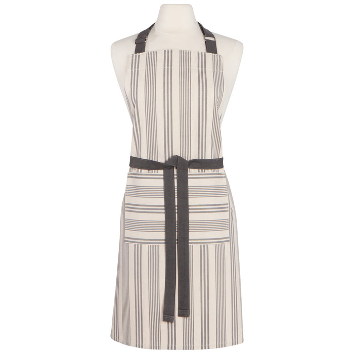 Danica Chef Apron Pencil Stripe Gray