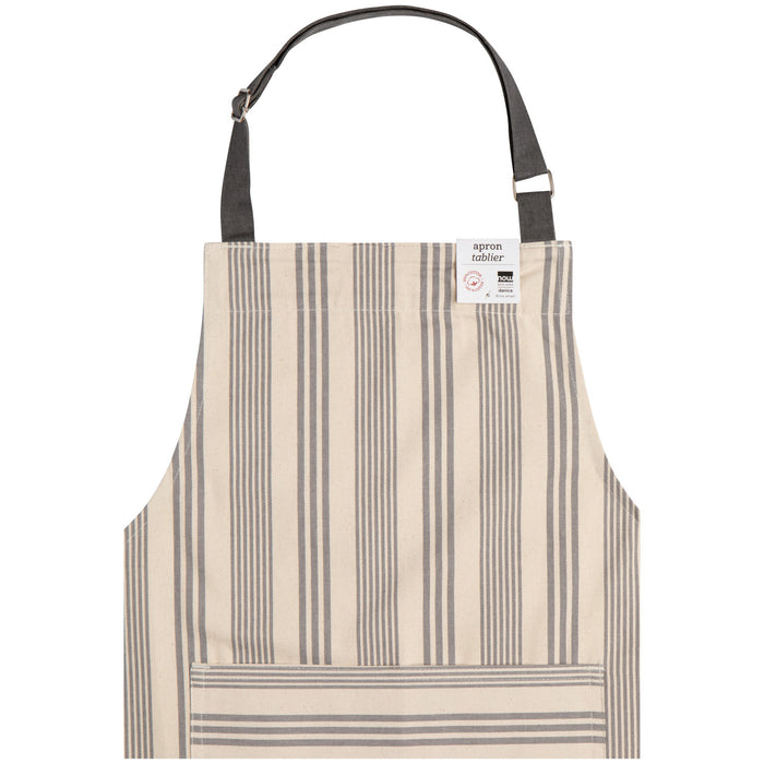 Danica Chef Apron Pencil Stripe Gray