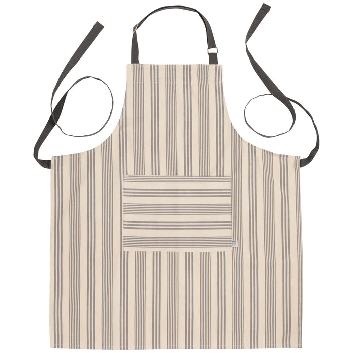 Danica Chef Apron Pencil Stripe Gray