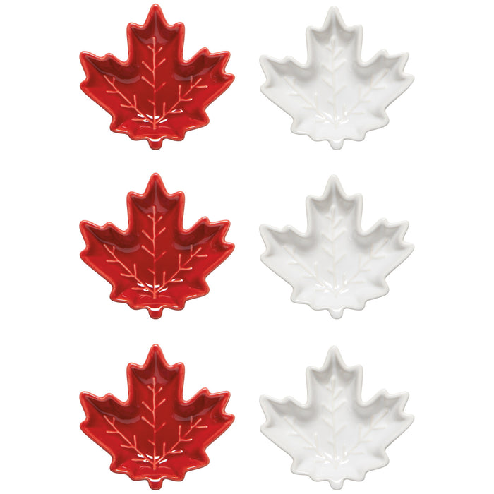 Danica Shaped Pinch BowlSet Of 6  Oh Canada Maple Leaf