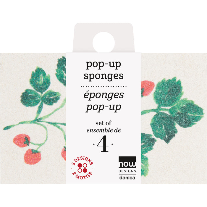 Danica Now Designs Pop Up Sponges Set of 4 Berry Bramble