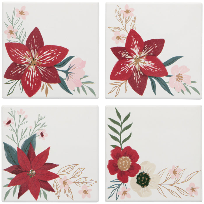 Danica Now Designs Soak Up Coaster Set Of Amaryllis