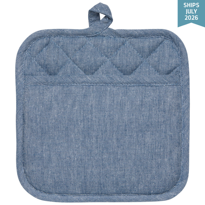 Danica Silicone-Cotton Pocket Potholder Slate Blue