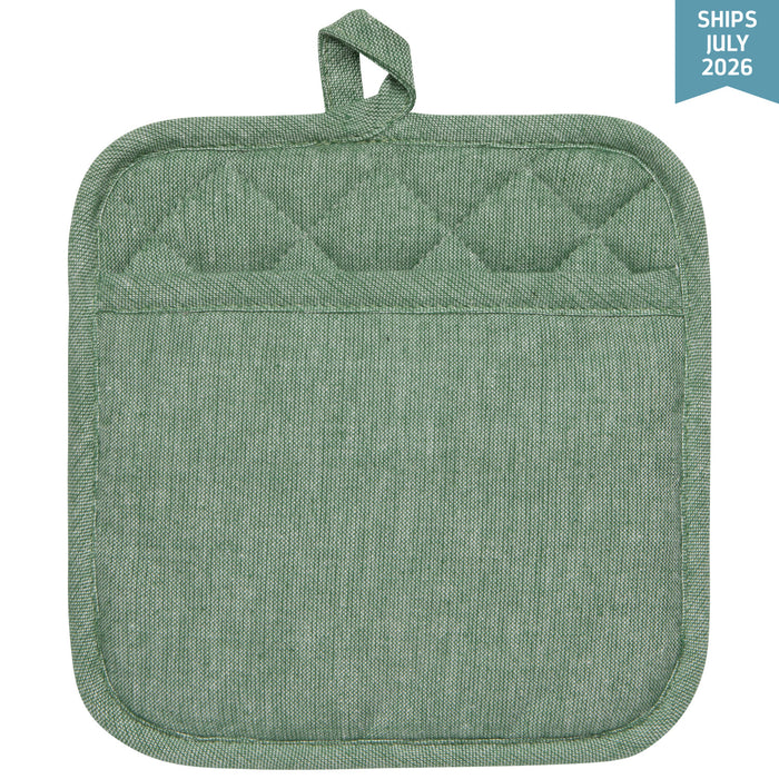Danica Silicone-Cotton Pocket Potholder Green