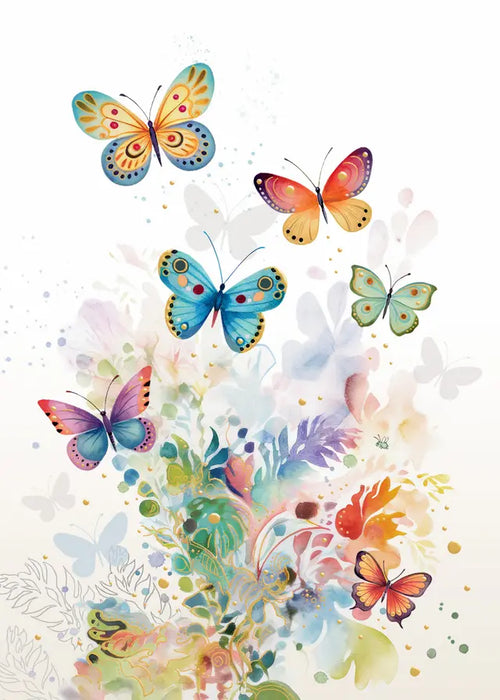 Bug Art Card Colourful Butterflies - Bear Country Kitchen