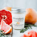 The Serendipity Soy Candle Company 8 Oz Mason Jar Candle Pink Grapefruit & Rosemary - Bear Country Kitchen