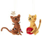 Silver Tree Ornament Felt Christmas Cat - Bear Country Kitchen