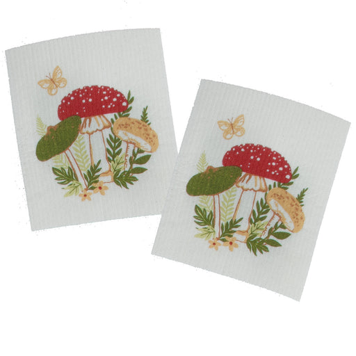 KayDee Designs Swedish Dish Cloth Botanical Mushroom Set of 2 - Bear Country Kitchen