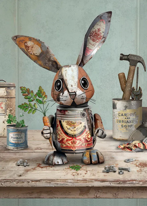 Bug Art Card Scrap Rabbit - Bear Country Kitchen