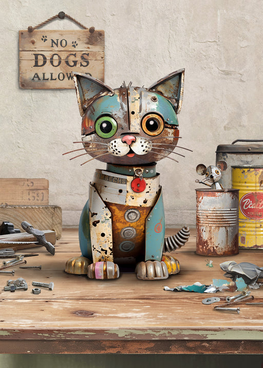 Bug Art Card Scrap Kitten - Bear Country Kitchen