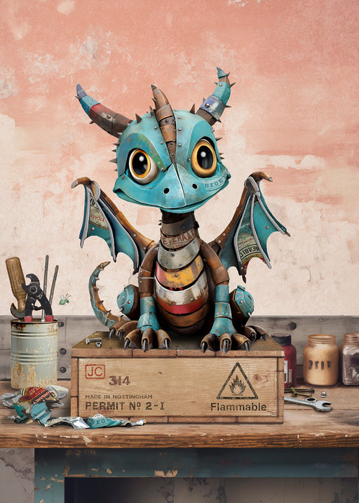 Bug Art Card Scrap Dragon - Bear Country Kitchen