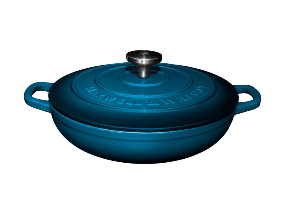 Maxwell Williams Cast Iron Braiser 3.3L Blue - Bear Country Kitchen