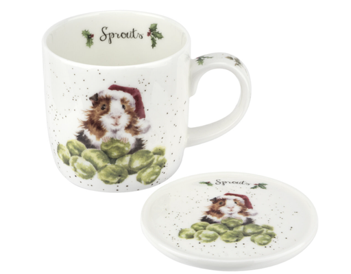 Wrendale Mug & Coaster Set Sprouts - Bear Country Kitchen