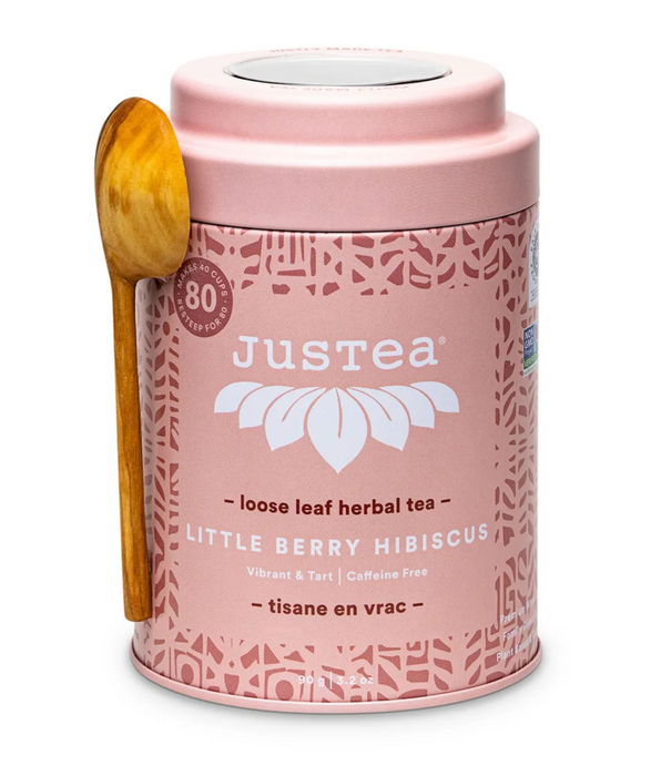 JUSTEA Loose Leaf Tea Tin Little Berry Hibiscus - Bear Country Kitchen