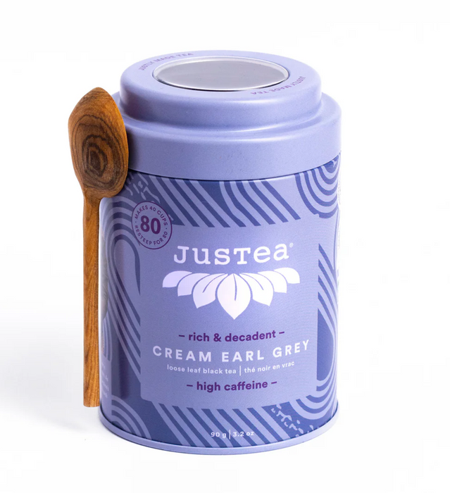 JUSTEA Loose Leaf Tea Tin Cream Earl Grey - Bear Country Kitchen