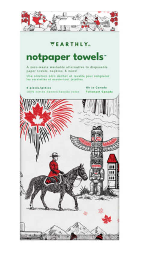 Earthly Notepaper Towels O So Canada Set Of 6 - Bear Country Kitchen