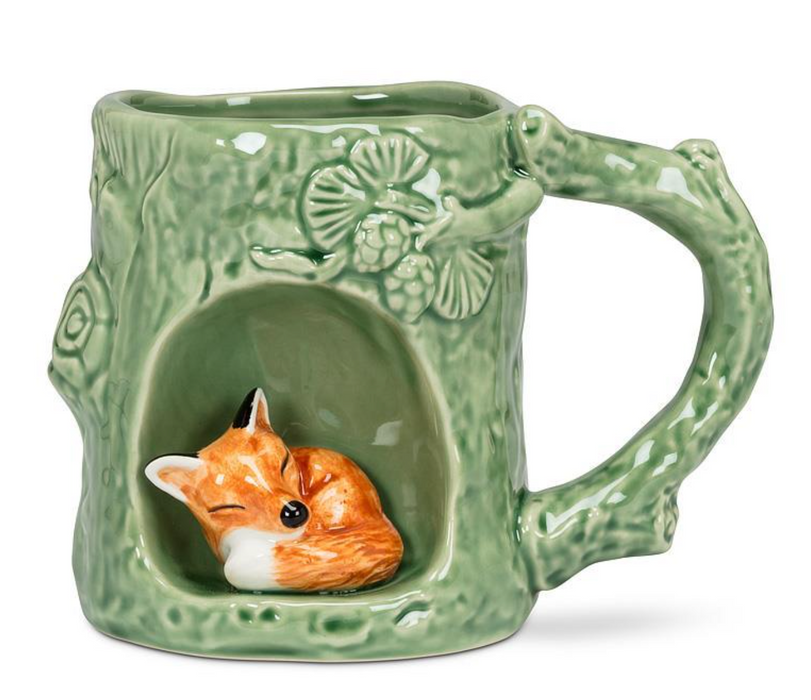 Abbott Leafy Mug w/fox - Bear Country Kitchen