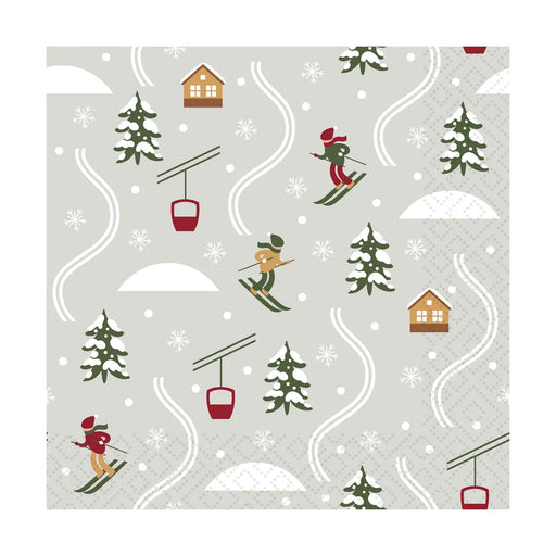 Paper Design Luncheon Napkin - Ski Slope - Bear Country Kitchen