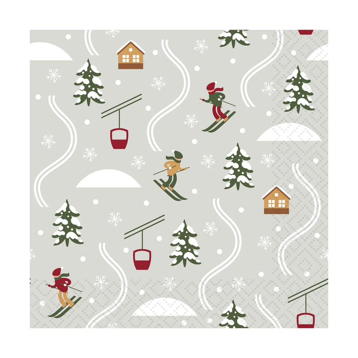 Paper Design Luncheon Napkin - Ski Slope - Bear Country Kitchen