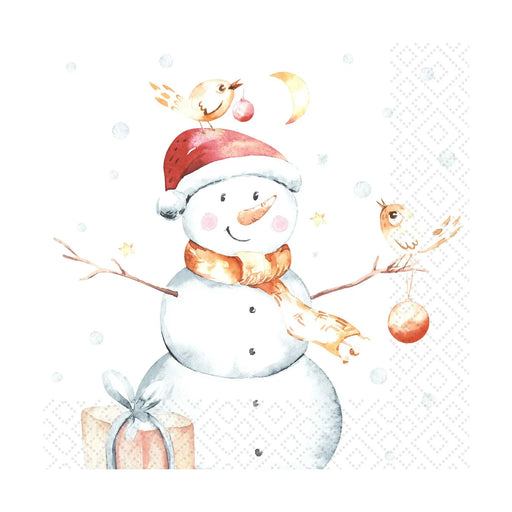 Paper Design Luncheon Napkin Snowy & Birds - Bear Country Kitchen