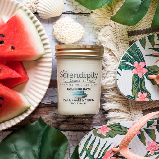 The Serendipity Soy Candle Company Mason Jar Candle 8OZ Summer Days - Bear Country Kitchen