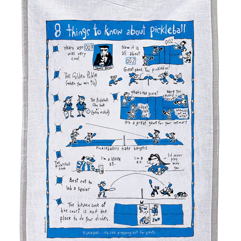 Sa Boothroyd's Tea Towel - 8 Things to Know About Pickleball - Bear Country Kitchen