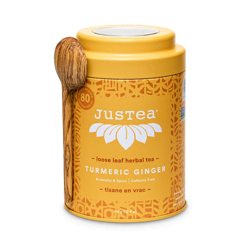 JUSTEA Loose Leaf Tea Tin Turmeric Ginger - Bear Country Kitchen