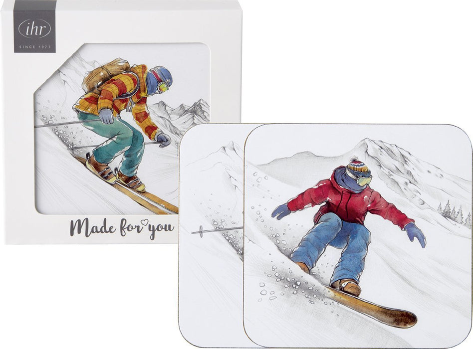 Ideal Home Range Coaster Set Of 4 Black Ski Runs