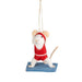 Silver Tree Ornament Felt Yoga Mouse - Bear Country Kitchen