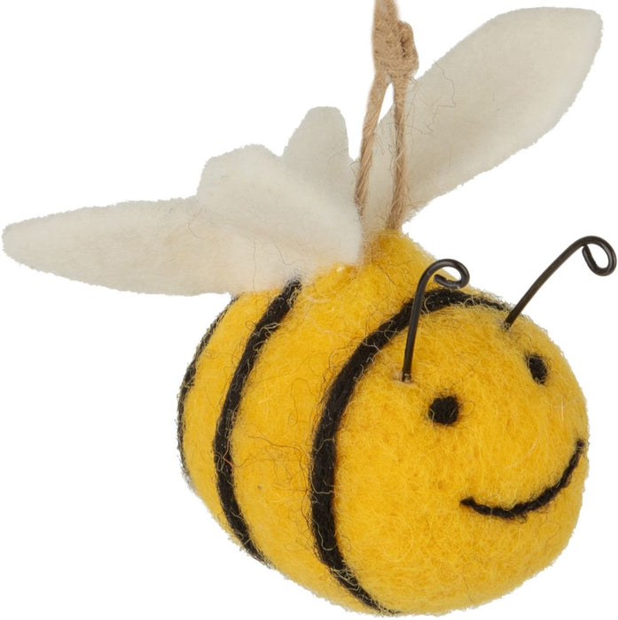 Silver Tree Ornament Felt Bee - Bear Country Kitchen