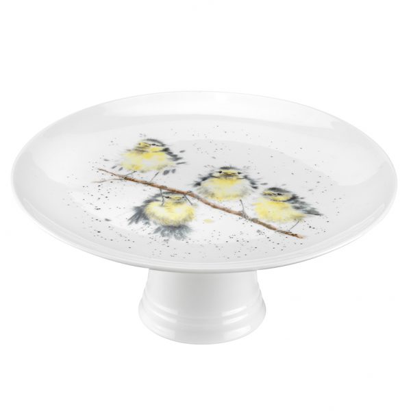 Wrendale Footed Cake Plate Birds - Bear Country Kitchen