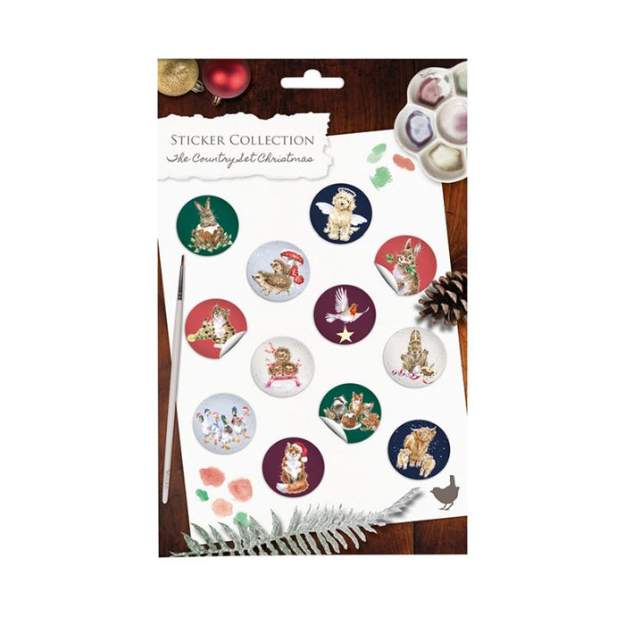 Wrendale Sticker Collection The Country Set Christmas - Bear Country Kitchen