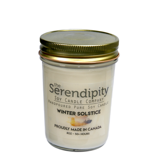 The Serendipity Soy Candle Company 8 Oz Mason Jar Candle Winter Solstice - Bear Country Kitchen
