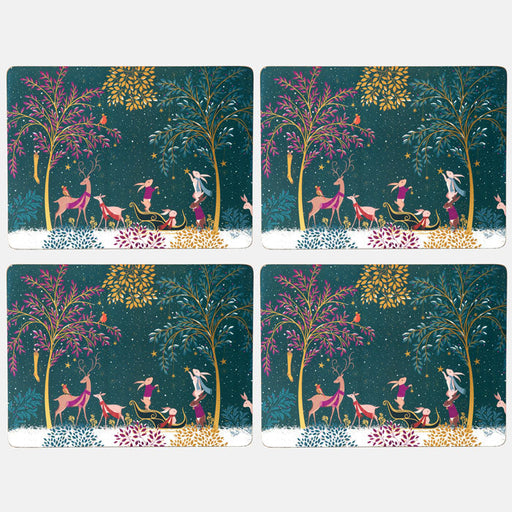 Sara Miller Woodland Tales Placemats Set of 4 Woodland Tales - Bear Country Kitchen