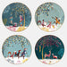 Sara Miller Side Plates Set Of 4 Assorted Woodland Tales - Bear Country Kitchen