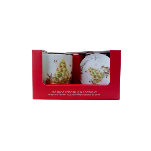 Wrendale Mug & Coaster Set Oh Christmas Tree - Bear Country Kitchen