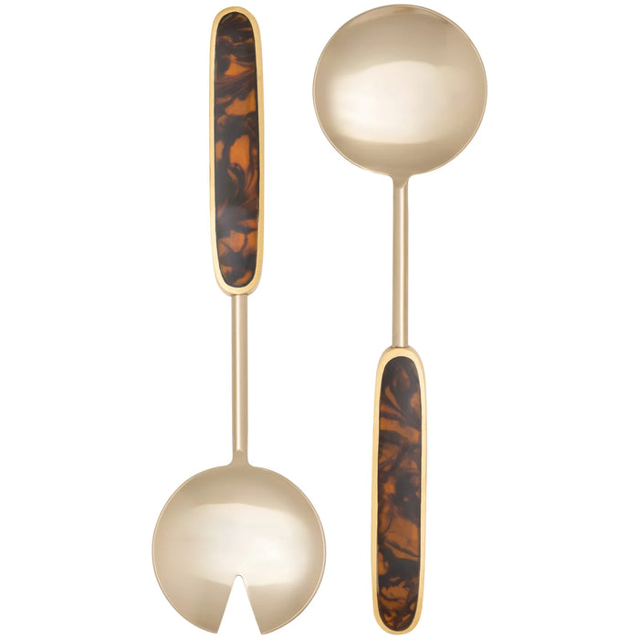 Danica Heirloom Salad Server Set of 2 Tortoise - Bear Country Kitchen