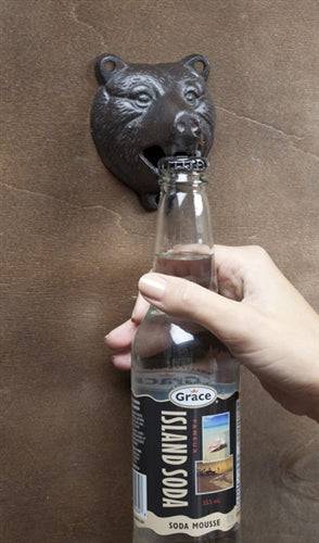 Growling Bear Wall Bottle Opener - Bear Country Kitchen