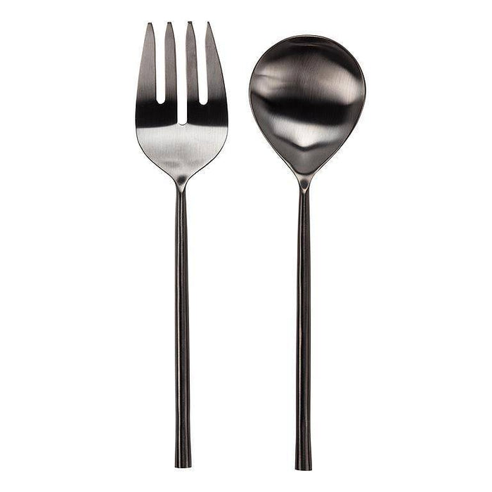 Abbott Salad Servers Matte Black - Bear Country Kitchen