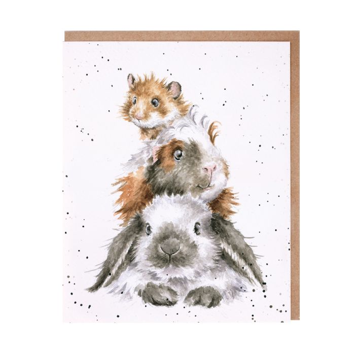 Wrendale Greeting Card Piggy In The Middle