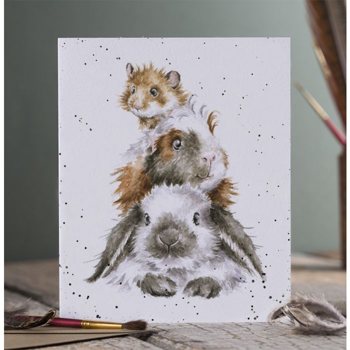 Wrendale Greeting Card Piggy In The Middle