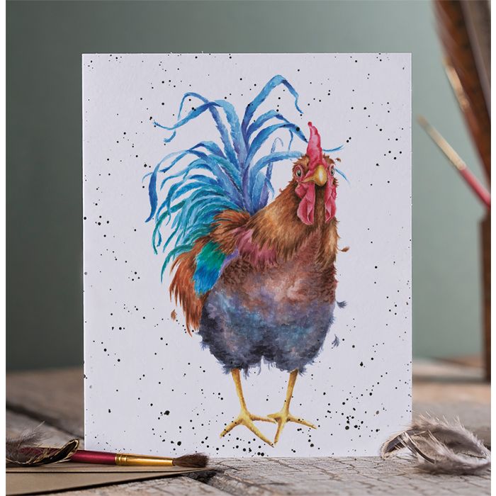 Wrendale Greeting Card Colors Of The Rainbow (Rooster) - Bear Country Kitchen