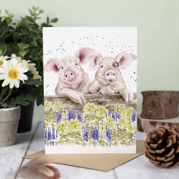 Wrendale Greeting Card Nosy Neigh-Boars - Bear Country Kitchen