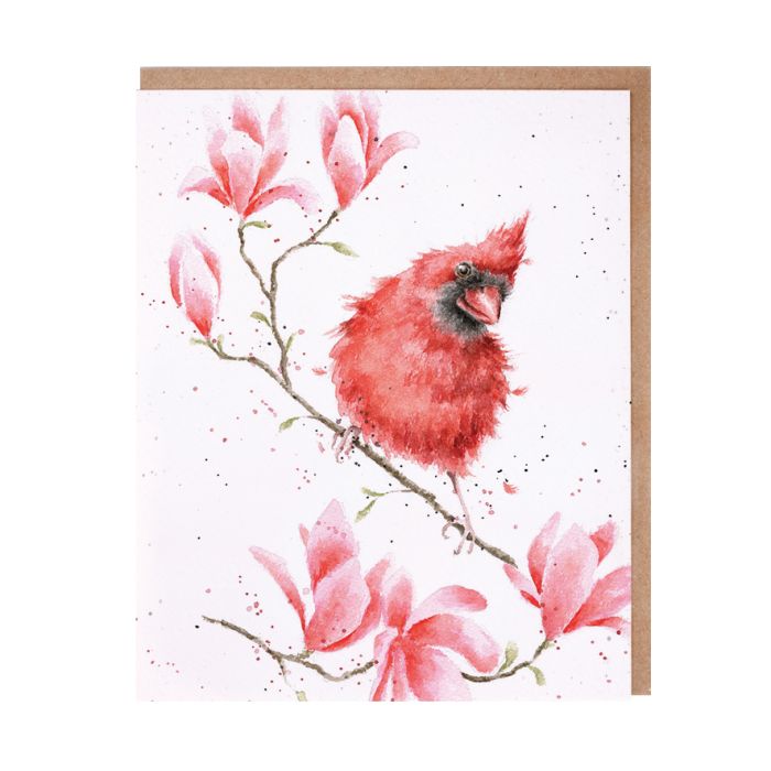 Wrendale Card Pack Of 8 Magnolia Cardinal