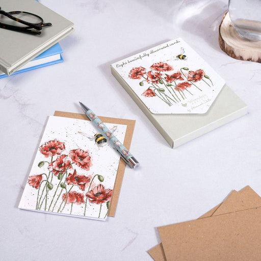 Wrendale Card Pack Of 8 Flight Of The Bumble Bee - Bear Country Kitchen