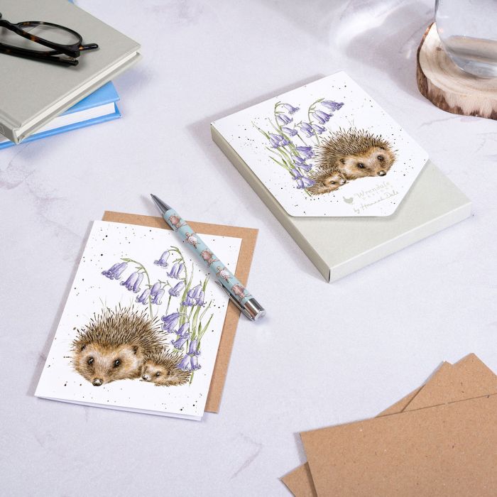 Wrendale Card Pack Of 8 Love And Hedgehugs