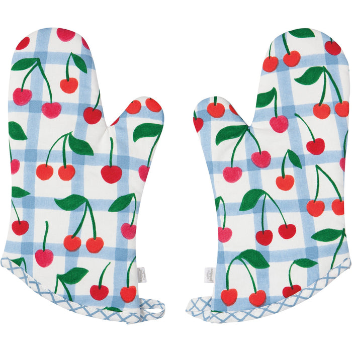 Danica  Now Designs Jubilee Set Of 2 Oven Mitts Very Cherry - Bear Country Kitchen